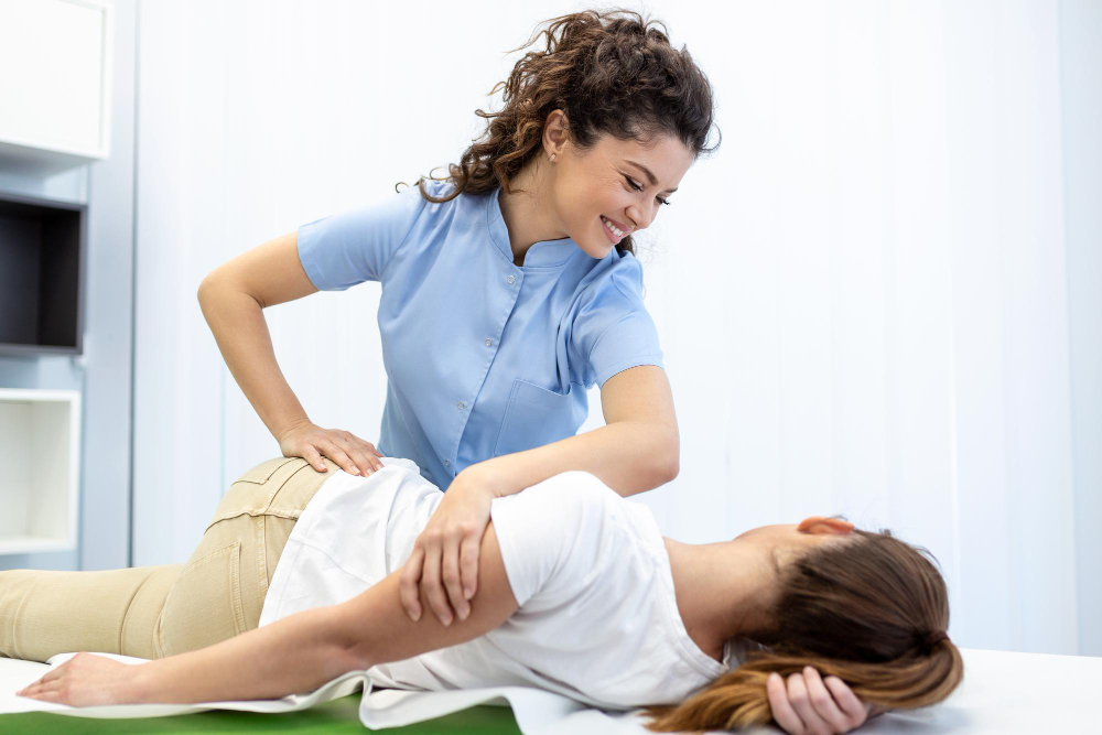 Chiropractor providing an adjustment to support holiday season pain relief in Brooklyn